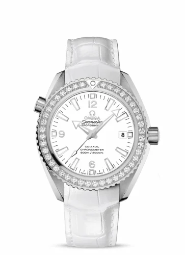 Omega Seamaster Planet Ocean 600M Co-Axial 42 Stainless Steel / Diamond / White / Alligator 232.18.42.21.04.001 (23218422104001)